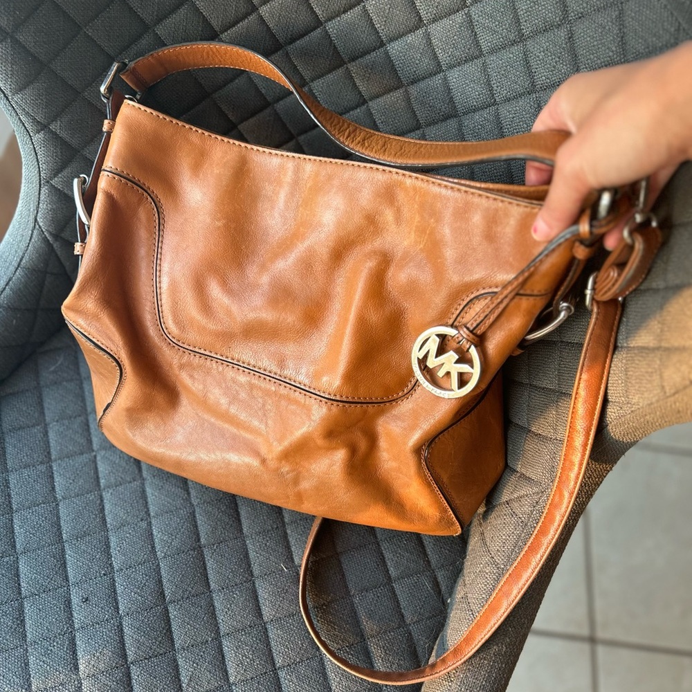Michael Kors Brown Leather Shoulder Bag